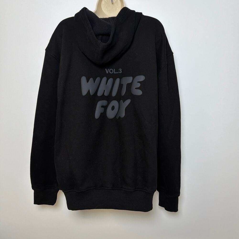 WHITE FOX Boutique Onyx Offstage Vol 3 Tone Puff Print Oversized Hoodie Size S/M